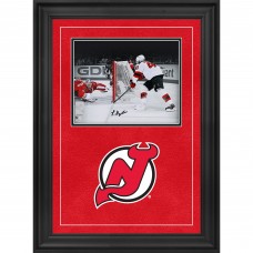 Luke Hughes New Jersey Devils Autographed Fanatics Authentic Deluxe Framed 8 x 10 First NHL Goal Spotlight Photograph