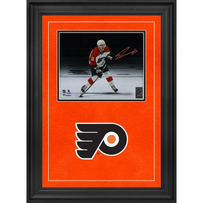 Travis Konecny Philadelphia Flyers Autographed Fanatics Authentic Deluxe Framed 8 x 10 Reverse Retro Jersey Shooting Spotlight Photograph