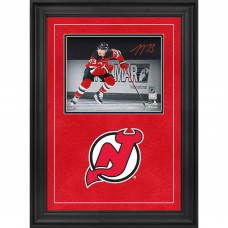 Tyler Toffoli New Jersey Devils Autographed Fanatics Authentic Deluxe Framed 8 x 10 Red Jersey Skating Photograph