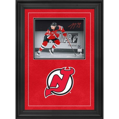 Tyler Toffoli New Jersey Devils Autographed Fanatics Authentic Deluxe Framed 8 x 10 Red Jersey Skating Photograph