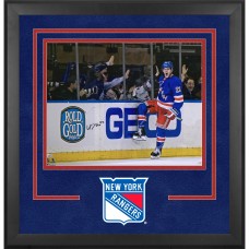 Adam Fox New York Rangers Autographed Fanatics Authentic Deluxe Framed 16 x 20 Blue Jersey Celebration Photograph Adam Fox New York Rangers Autographed Fanatics Authentic Deluxe Framed 16 x 20 Blue Jersey Celebration Photograph