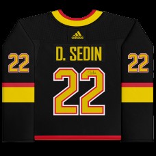 Daniel Sedin Vancouver Canucks Autographed Fanatics Authentic Black Alternate adidas Authentic Jersey