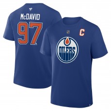 Edmonton Oilers Connor McDavid Fanatics Royal Authentic Stack Name & Number T-Shirt Edmonton Oilers Connor McDavid Fanatics Royal Authentic Stack Name & Number T-Shirt