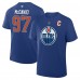 Edmonton Oilers Connor McDavid Fanatics Royal Authentic Stack Name & Number T-Shirt