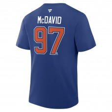 Edmonton Oilers Connor McDavid Fanatics Royal Authentic Stack Name & Number T-Shirt Edmonton Oilers Connor McDavid Fanatics Royal Authentic Stack Name & Number T-Shirt