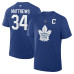 Toronto Maple Leafs Auston Matthews Fanatics Blue Authentic Stack Name & Number T-Shirt Toronto Maple Leafs Auston Matthews Fanatics Blue Authentic Stack Name & Number T-Shirt