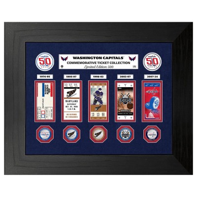 Washington Capitals Highland Mint 50th Anniversary Deluxe Ticket Collection 12 x 15 Silver Coin Photo Mint