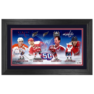Washington Capitals Highland Mint 50th Anniversary 12 x 20 Framed Legends Collage