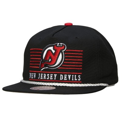 Бейсболка New Jersey Devils Mitchell & Ness Black Ascend Deadstock