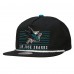 Бейсболка San Jose Sharks Mitchell & Ness Black Ascend Deadstock