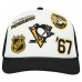 Бейсболка Pittsburgh Penguins Mitchell & Ness White/Black Gridlock