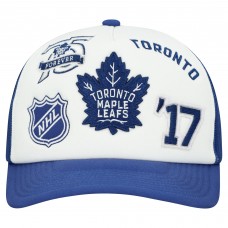 Бейсболка Toronto Maple Leafs Mitchell & Ness White/Blue Gridlock Trucker
