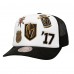 Бейсболка Vegas Golden Knights Mitchell & Ness White/Black Gridlock