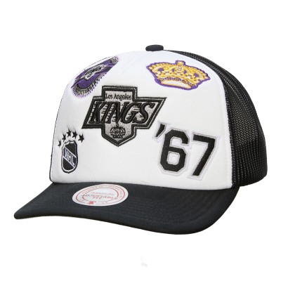Бейсболка Los Angeles Kings Mitchell & Ness White/Black Gridlock Trucker