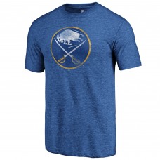Buffalo Sabres Royal Distressed Logo Tri-Blend T-Shirt
