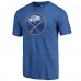 Buffalo Sabres Royal Distressed Logo Tri-Blend T-Shirt