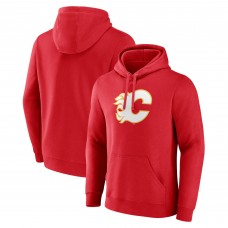 Calgary Flames Red Primary Logo Pullover Hoodie