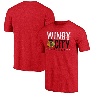 Футболка Chicago Blackhawks Shoot to Score Tri-Blend - Red