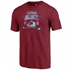 Футболка Colorado Avalanche Burgundy Line Shift Tri-Blend