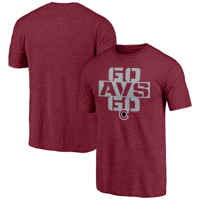 Футболка Colorado Avalanche Burgundy Shoot to Score Tri-Blend