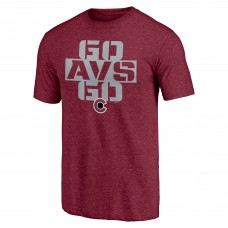 Футболка Colorado Avalanche Burgundy Shoot to Score Tri-Blend
