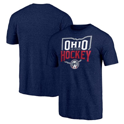 Футболка Columbus Blue Jackets Shoot to Score Tri-Blend - Navy
