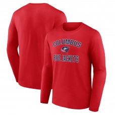 Columbus Blue Jackets Red Victory Arch Long Sleeve T-Shirt