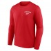 Detroit Red Wings Red Team Lockup Long Sleeve T-Shirt