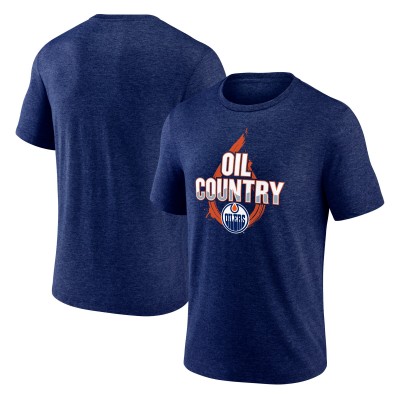 Футболка Edmonton Oilers Navy Represent Tri-Blend