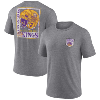 Los Angeles Kings Heather Gray Earnest Will Tri-Blend T-Shirt