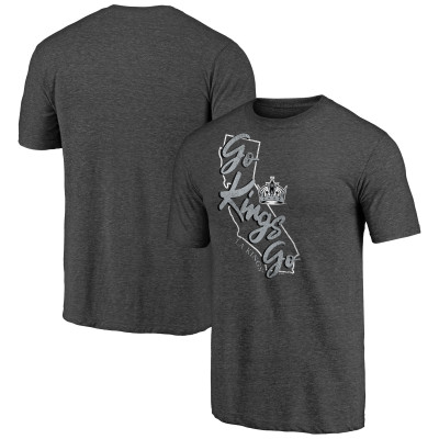 Los Angeles Kings Charcoal Shoot to Score Tri-Blend T-Shirt