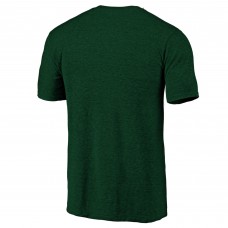 Футболка Minnesota Wild Green Distressed Logo Tri-Blend