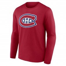 Montreal Canadiens Red Primary Logo Long Sleeve T-Shirt Montreal Canadiens Red Primary Logo Long Sleeve T-Shirt