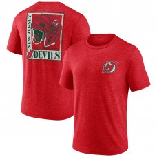 Футболка New Jersey Devils Red Earnest Will Tri-Blend