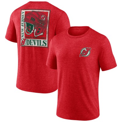 Футболка New Jersey Devils Red Earnest Will Tri-Blend