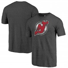Футболка New Jersey Devils Charcoal Distressed Tri-Blend