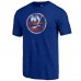 New York Islanders Royal Distressed Logo Tri-Blend T-Shirt