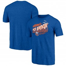 New York Islanders Royal Shoot to Score Tri-Blend T-Shirt New York Islanders Royal Shoot to Score Tri-Blend T-Shirt