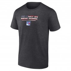 New York Rangers Charcoal Stars and Stripes T-Shirt New York Rangers Charcoal Stars and Stripes T-Shirt