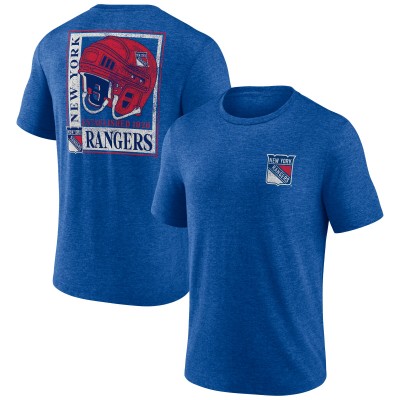 New York Rangers Blue Earnest Will Tri-Blend T-Shirt