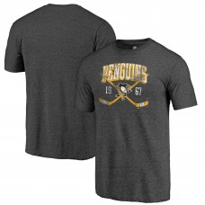 Футболка Pittsburgh Penguins Charcoal Line Shift Tri-Blend
