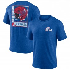 Футболка Quebec Nordiques Blue Earnest Will Tri-Blend