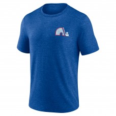 Футболка Quebec Nordiques Blue Earnest Will Tri-Blend