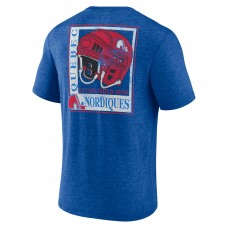 Футболка Quebec Nordiques Blue Earnest Will Tri-Blend