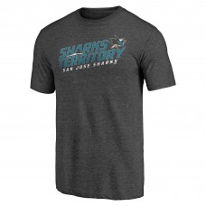 Футболка San Jose Sharks Charcoal Shoot to Score Tri-Blend