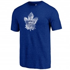 Футболка Toronto Maple Leafs Blue Distressed Logo Tri-Blend