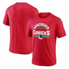 Vancouver Canucks Red Represent Tri-Blend T-Shirt