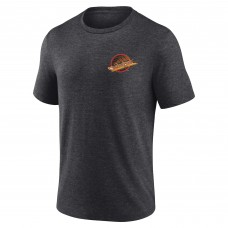 Vancouver Canucks Charcoal Earnest Will Tri-Blend T-Shirt