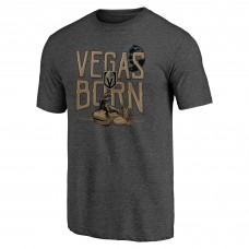 Футболка Vegas Golden Knights Charcoal Shoot to Score Tri-Blend