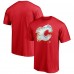 Calgary Flames Red Snow Logo T-Shirt